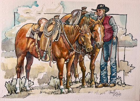A Girl and Her Horses